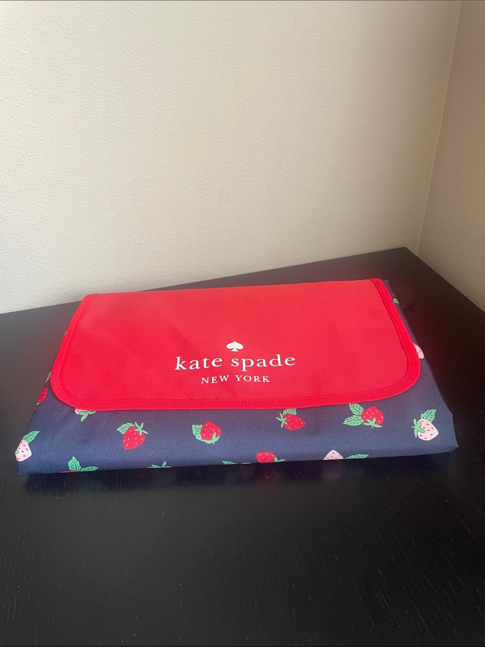 Kate Spade Strawberry Picnic Blanket new
